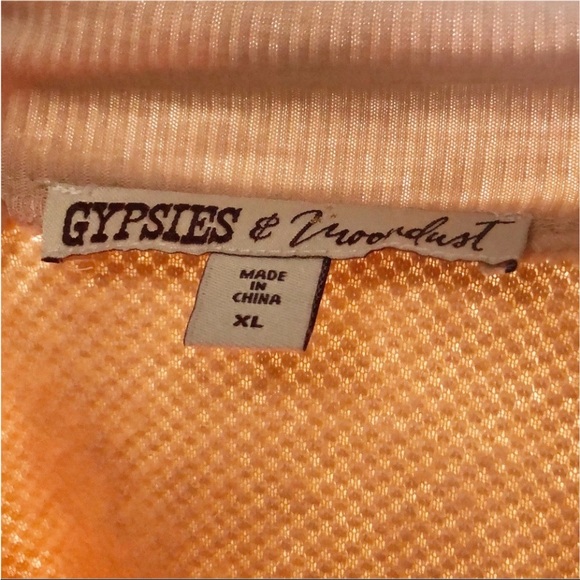 Gypsies & Moondust Peach Shearling Quarter Zip Jacket Size XL Super Soft - Picture 16 of 16